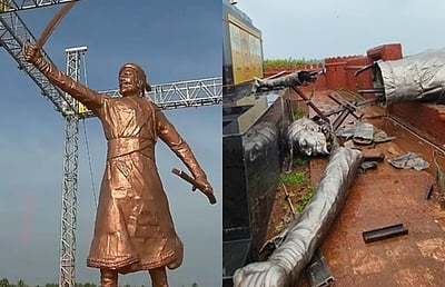 உடைந்த இடத்தில்... சத்ரபதி சிவாஜிக்கு 100 அடி சிலை?